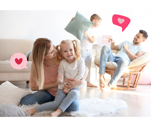 Happy Family Playing and Loving Each Other