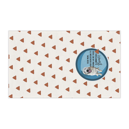 Dear Mom from Dog, Mom Tea Towels, Funny Quote Dish Towel - Blue