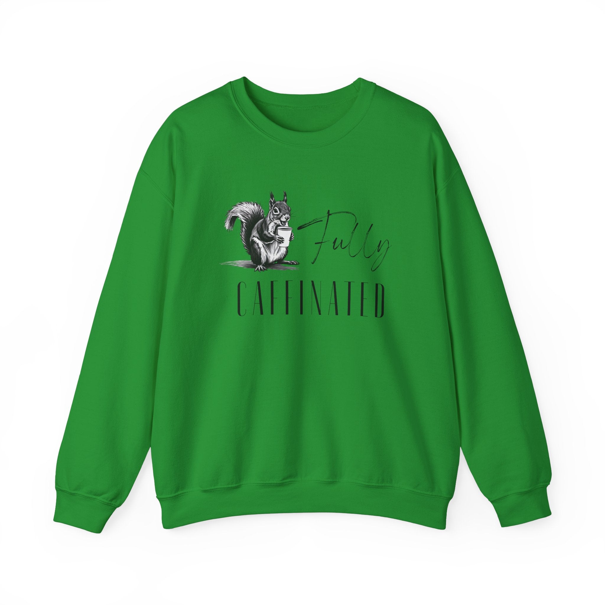 Fully Caffeinated Squirrel Sweatshirt, Crewneck