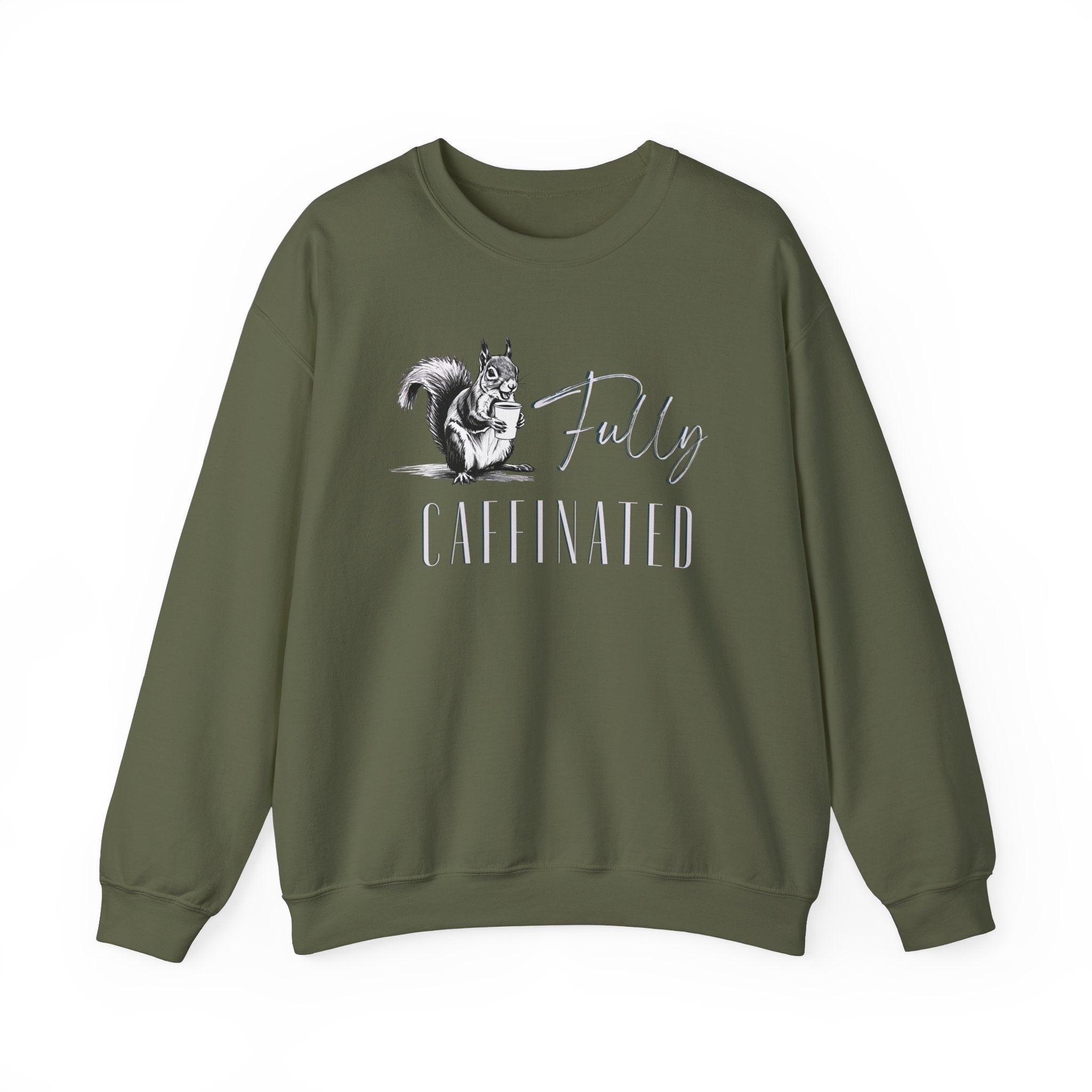 Fully Caffeinated Squirrel Sweatshirt, Crewneck