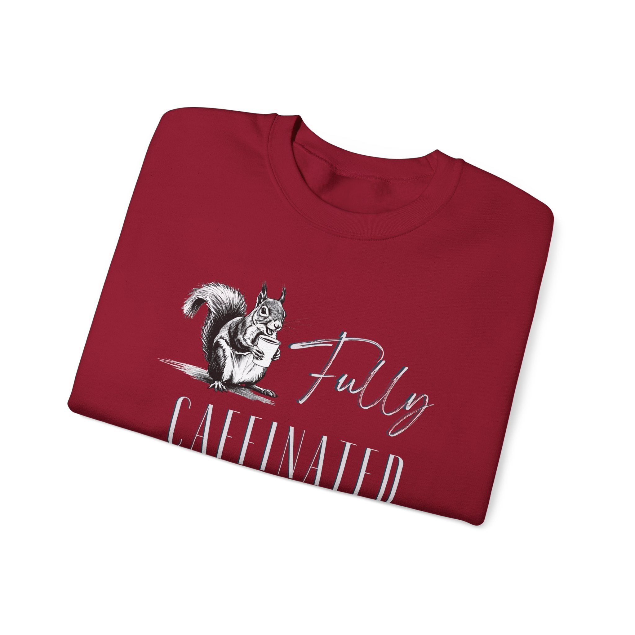 Fully Caffeinated Squirrel Sweatshirt, Crewneck