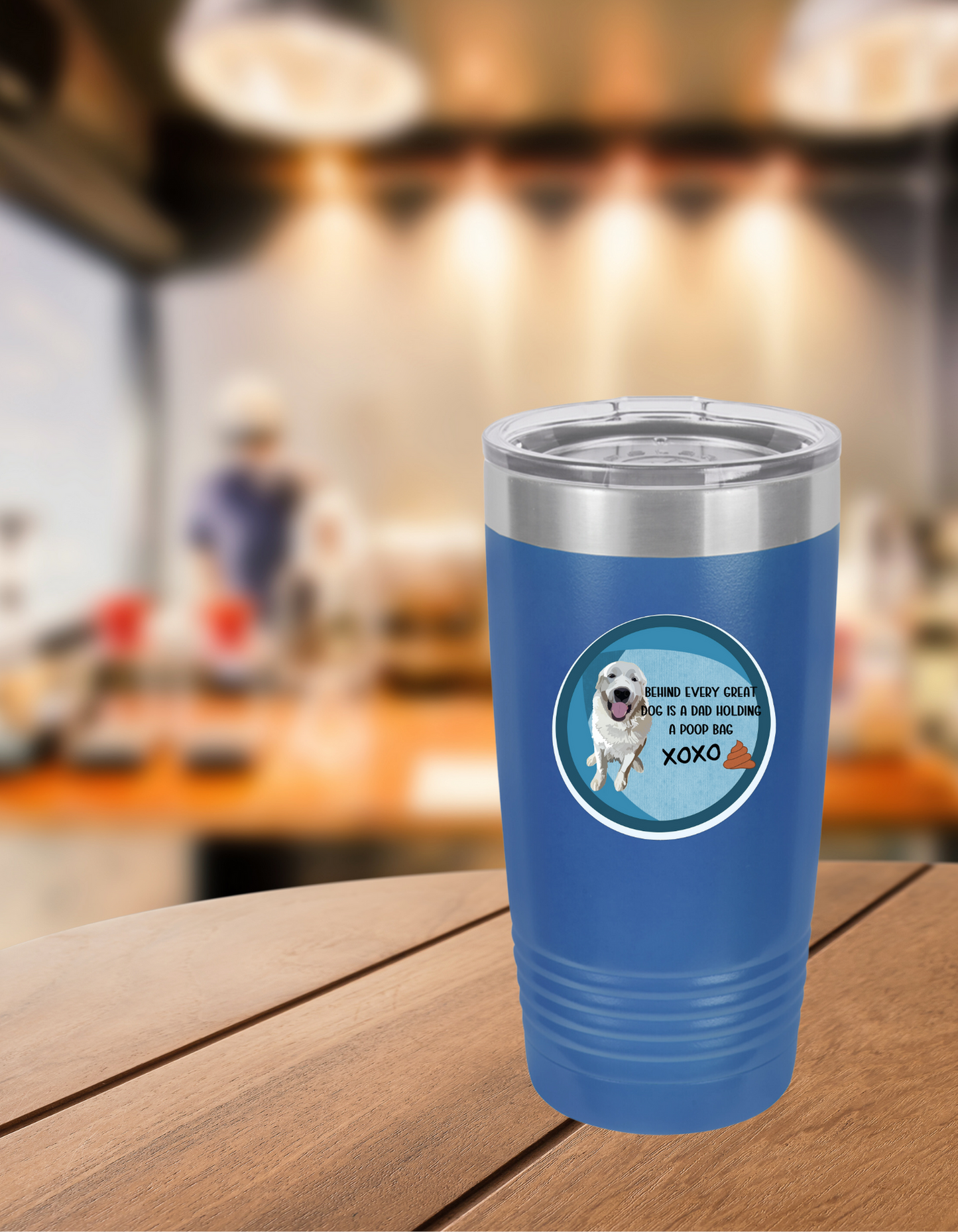 Behind Every Great Dog is a Dad Holding a Poop Bag | Insulated Tumbler, 20oz  | Funny Dog Dad Insulated Tumbler