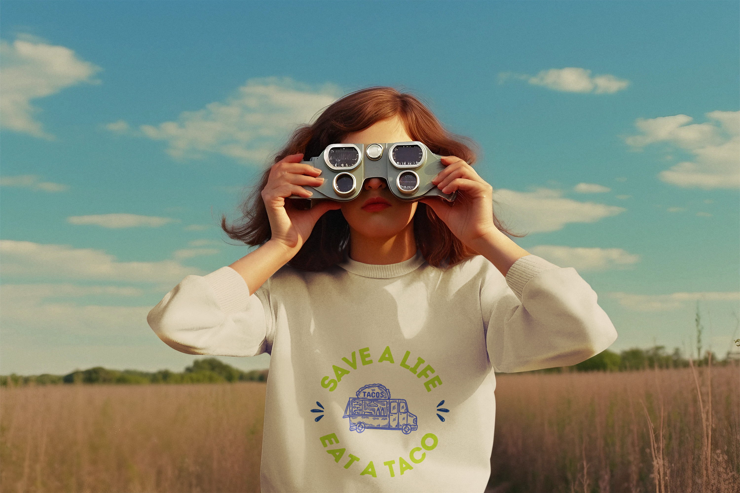 Sweatshirt, "Save a Life, Eat a Taco" Funny Foodie Design