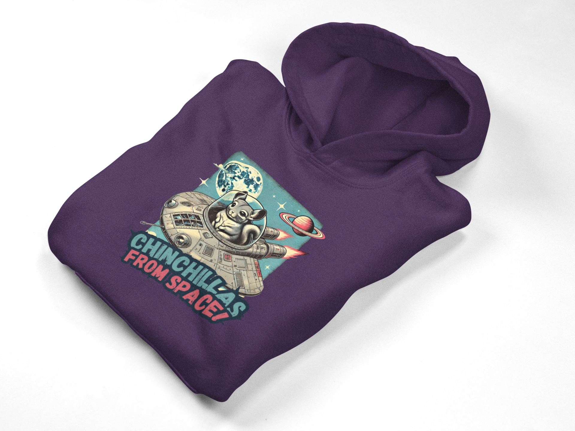 Space Chinchillas Heavy Blend Hoodie Sweatshirt