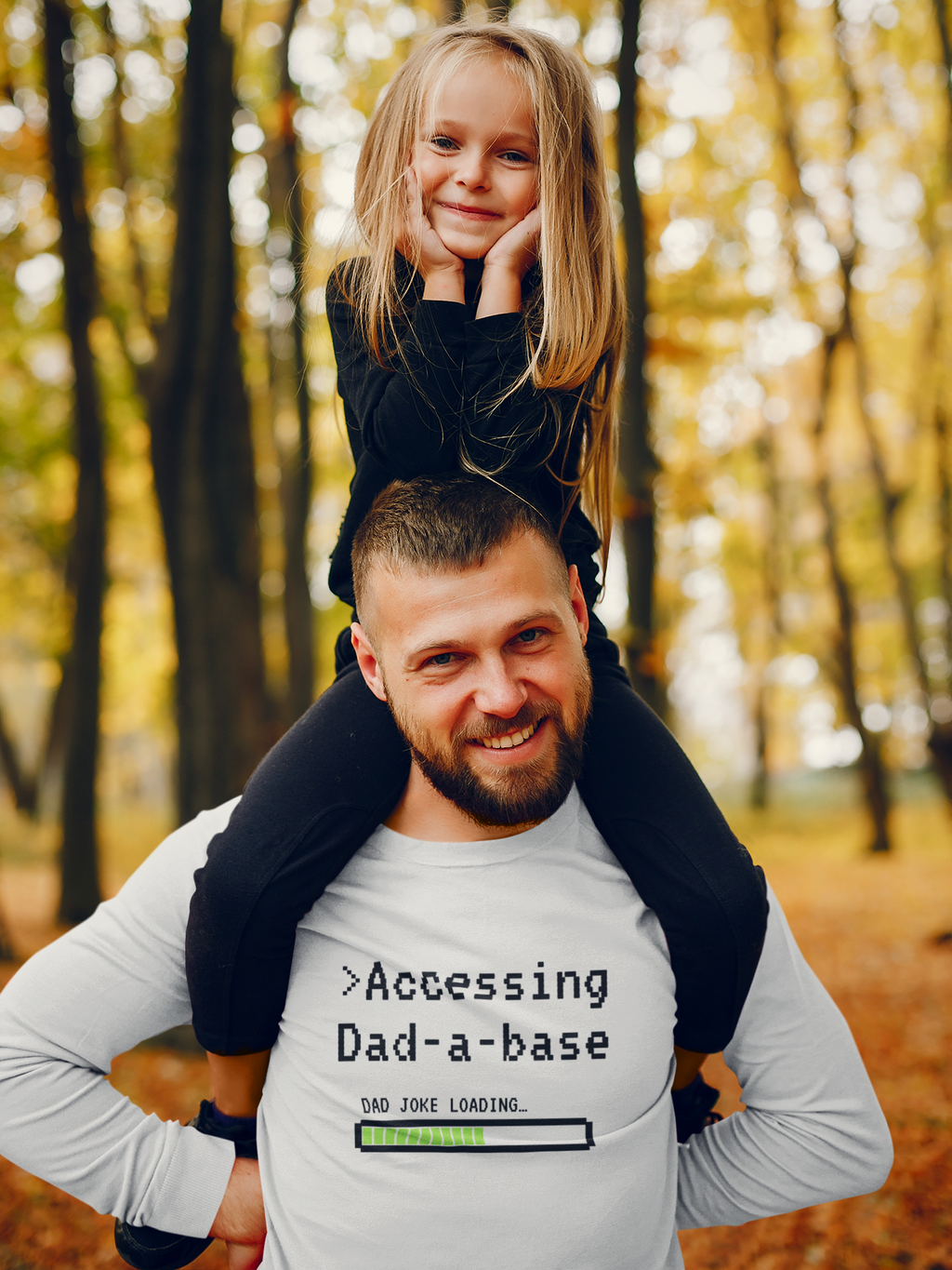 Accessing Dad a Base Long Sleeve Shirt Funny Dad Joke Shirt Gift for Dad Bella Canvas Unisex Pun Shirt Fathers Day Gift