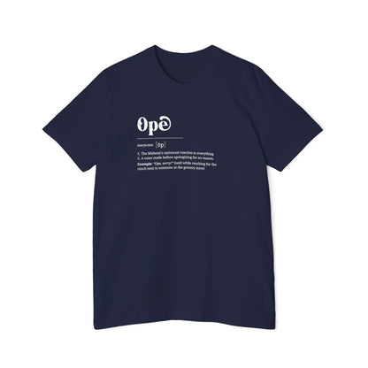 T-Shirt, 'Ope' Definition, Midwest Humor Shirt, Graphic Top, USA-Made Apparel, Short-Sleeve Jersey Tee