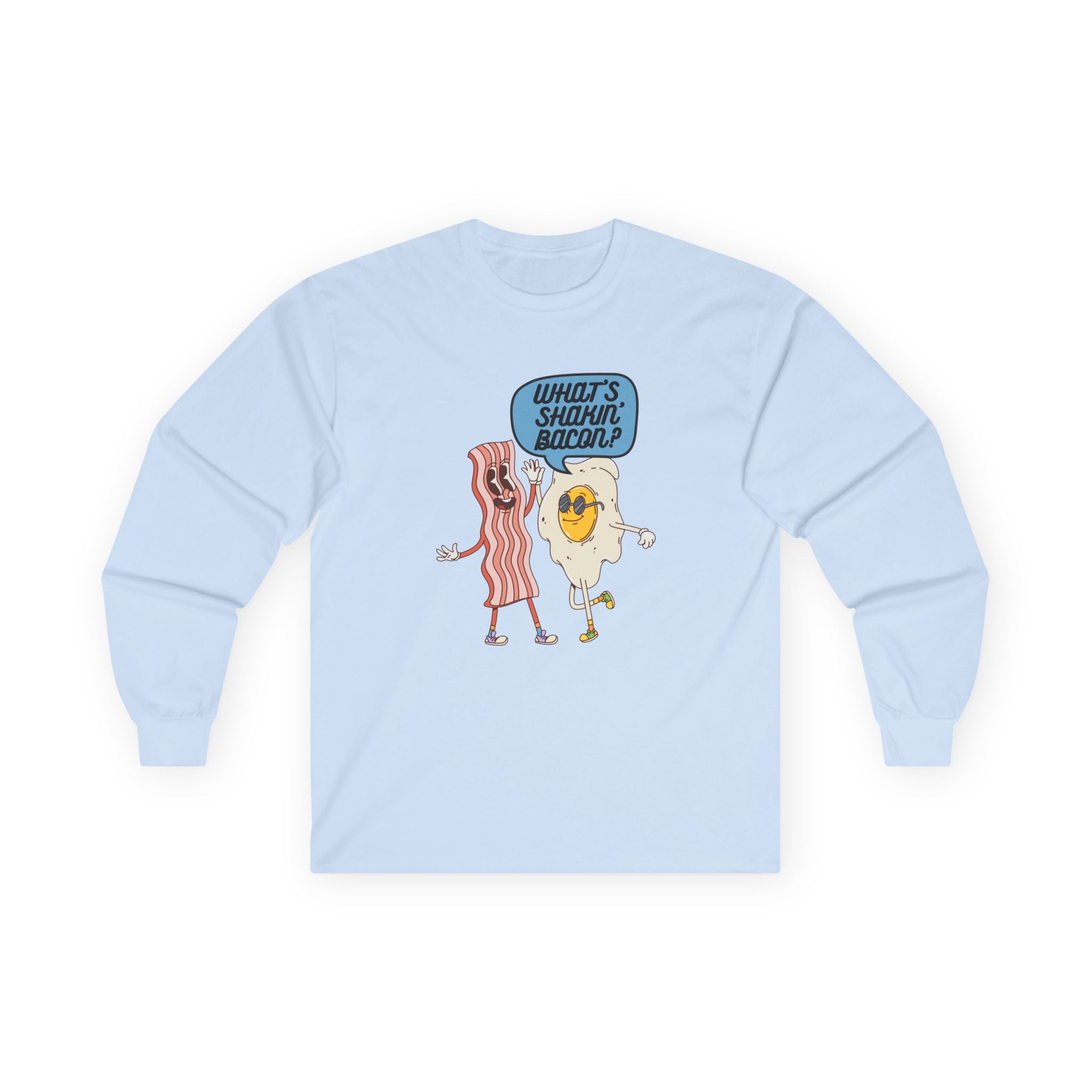 Whats Shakin Bacon? Long Sleeve Tee, A Fun, Foodie Favorite