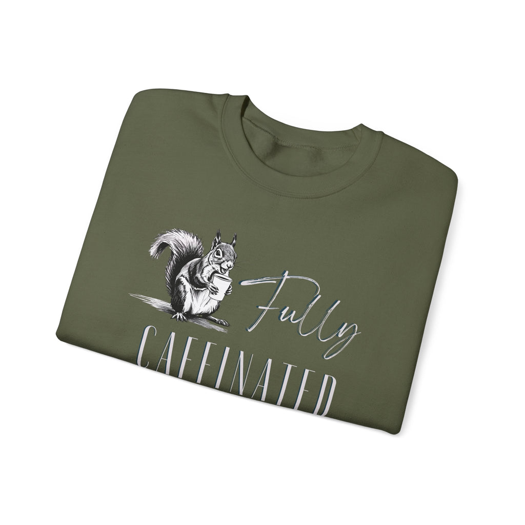 Fully Caffeinated Squirrel Sweatshirt, Crewneck