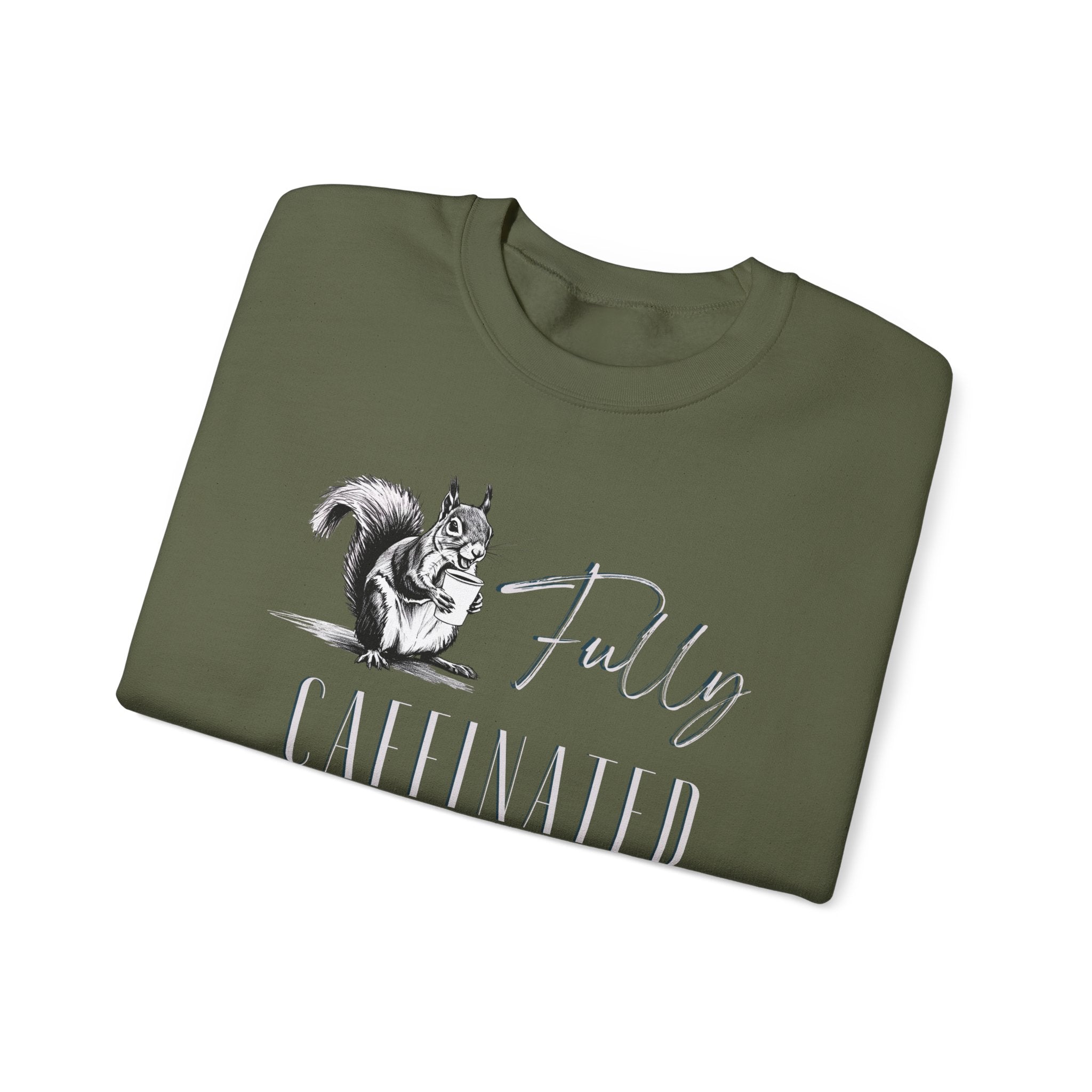 Fully Caffeinated Squirrel Sweatshirt, Crewneck