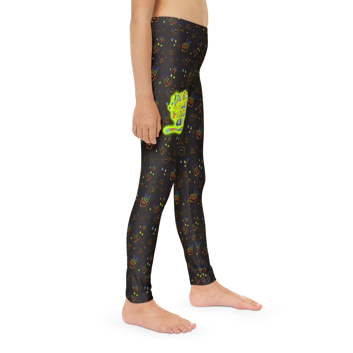 Groovy Full-Length Leggings with caption "In My Sassy Pants Era" Retro Activewear, Hippie Yoga Pants, Fun Boho