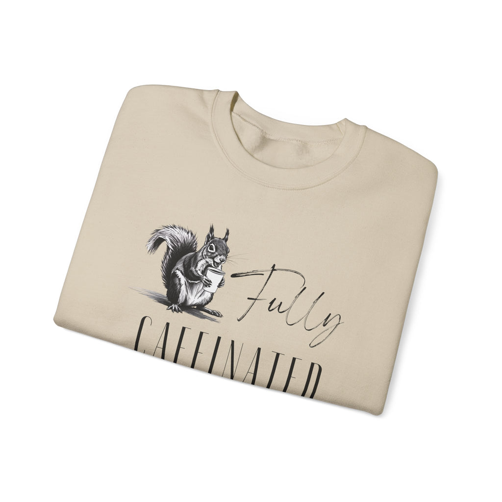 Fully Caffeinated Squirrel Sweatshirt, Crewneck