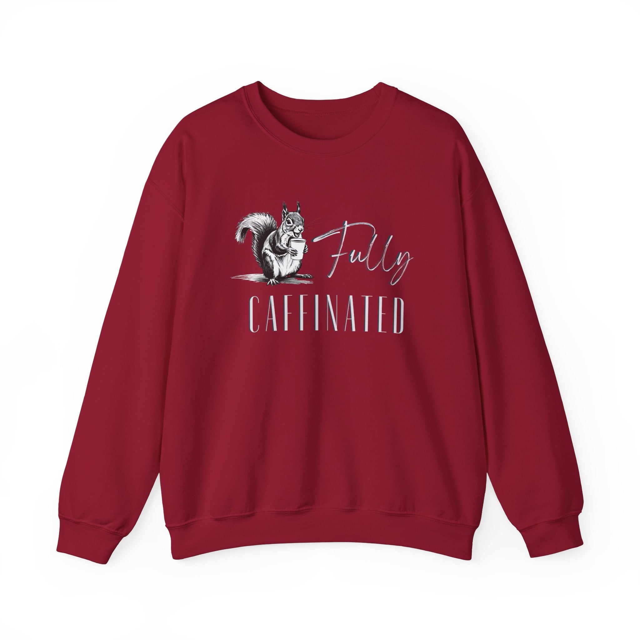 Fully Caffeinated Squirrel Sweatshirt, Crewneck