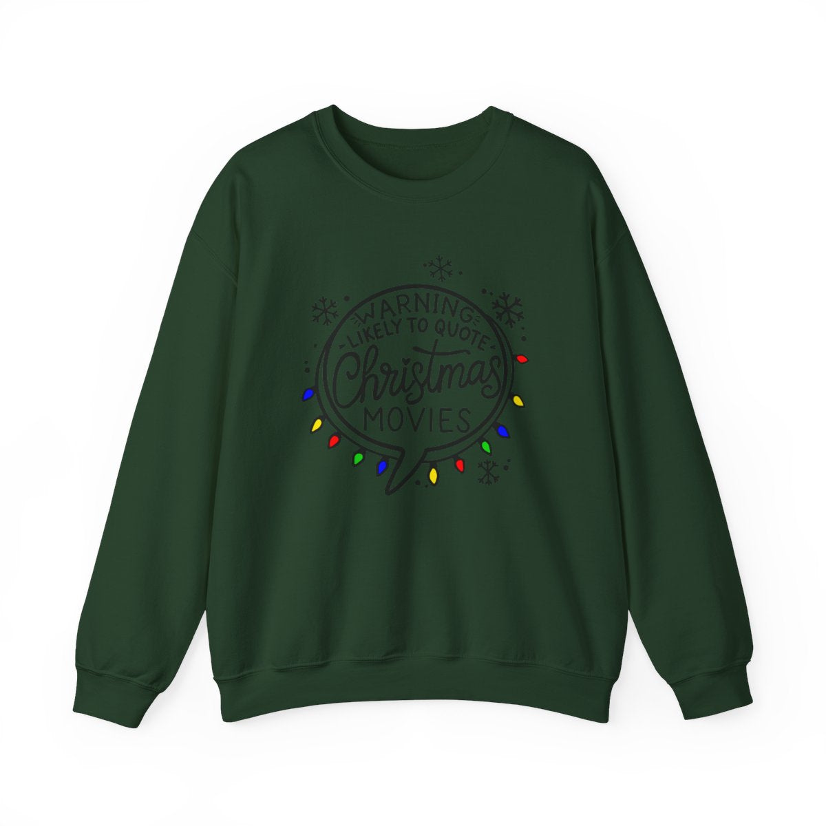 Warning! Likely to Quote Christmas Movies | Cozy Holiday Sweatshirt | Heavy Blend™ Crewneck Sweatshirt