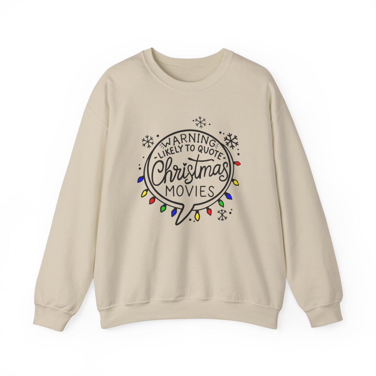 Warning! Likely to Quote Christmas Movies | Cozy Holiday Sweatshirt | Heavy Blend™ Crewneck Sweatshirt
