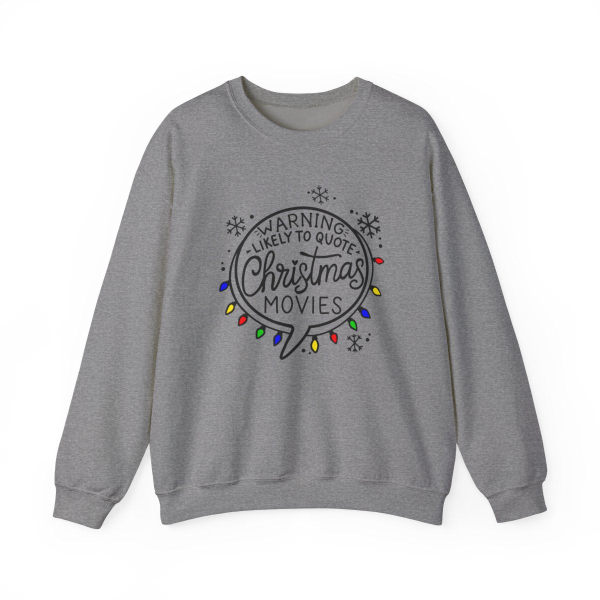 Warning! Likely to Quote Christmas Movies | Cozy Holiday Sweatshirt | Heavy Blend™ Crewneck Sweatshirt