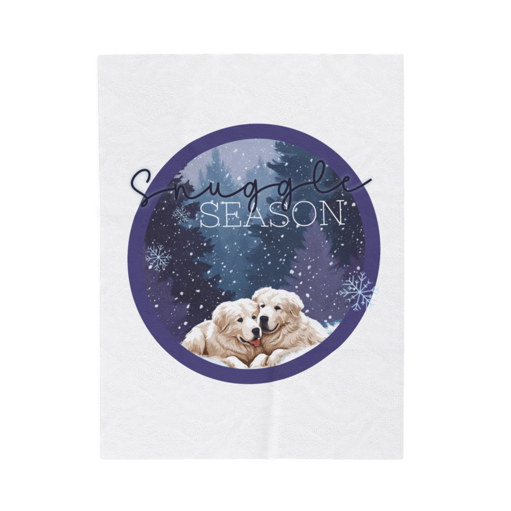 Snuggle Season, Great Pyrenees Winter Scene - Cozy Holiday Gift for Dog Lovers