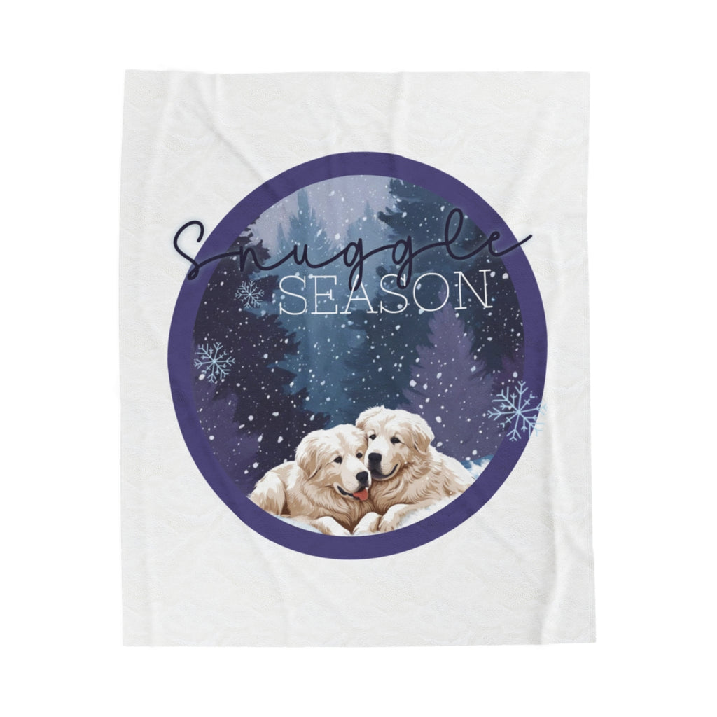 Snuggle Season, Great Pyrenees Winter Scene - Cozy Holiday Gift for Dog Lovers